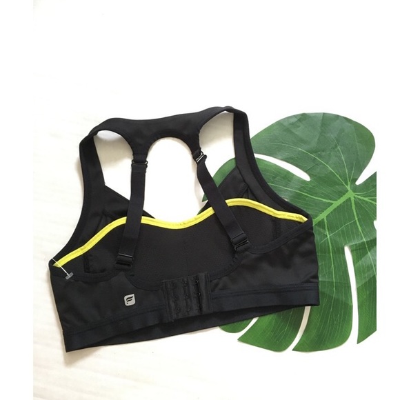 SALE $10✨Fabletics sports bra neon front black top - Picture 3 of 7